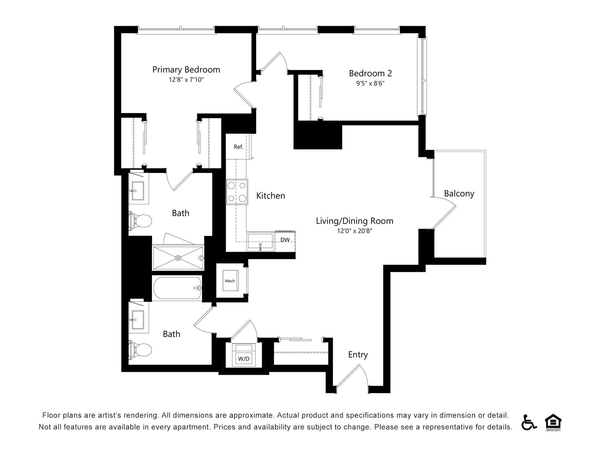 Floor plan layout diagram for B16